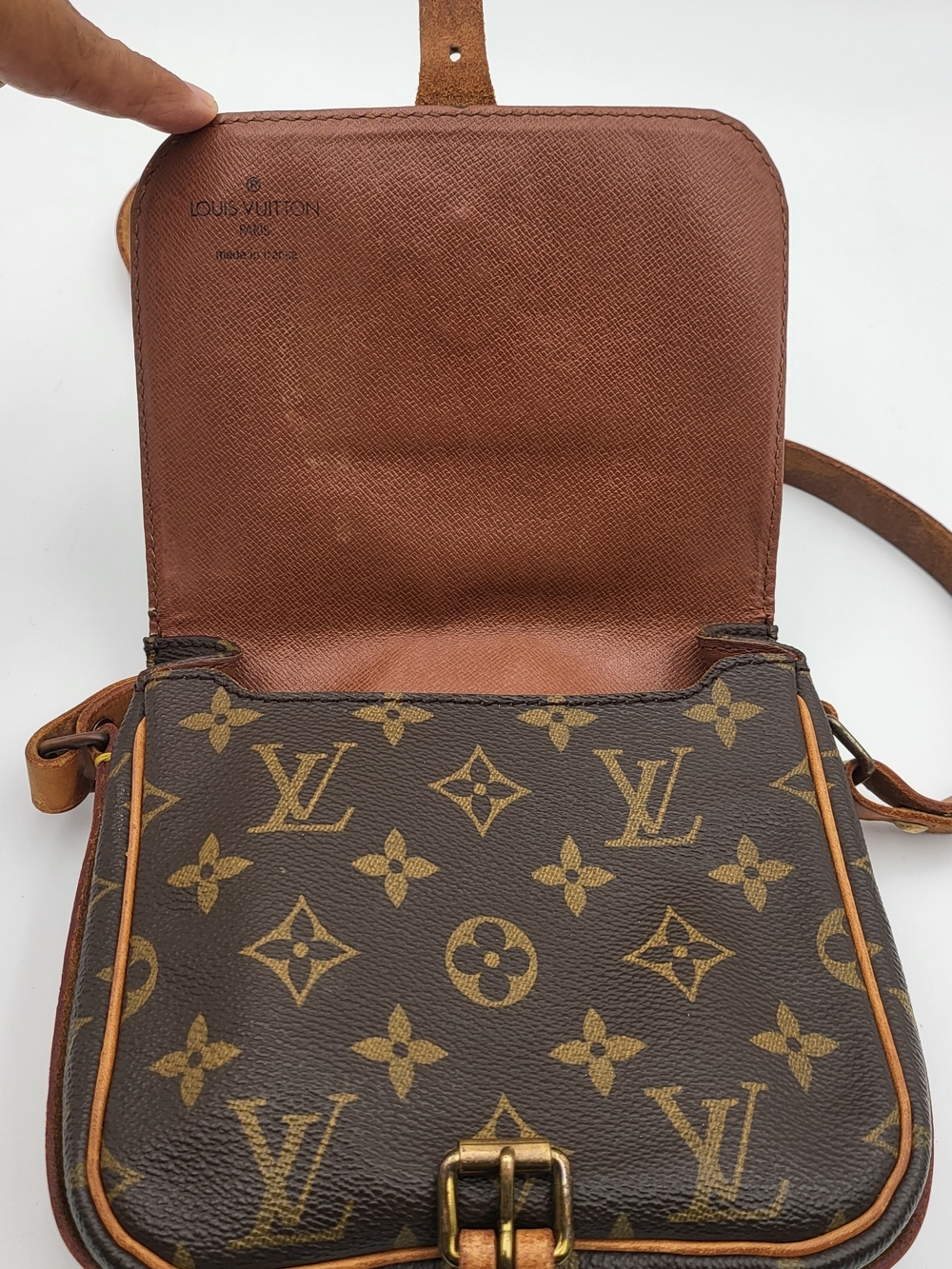 Louis Vuitton Monogram Cartouchiere PM Crossbody Bag, Authentic. France 1989.. - Picture 4 of 16
